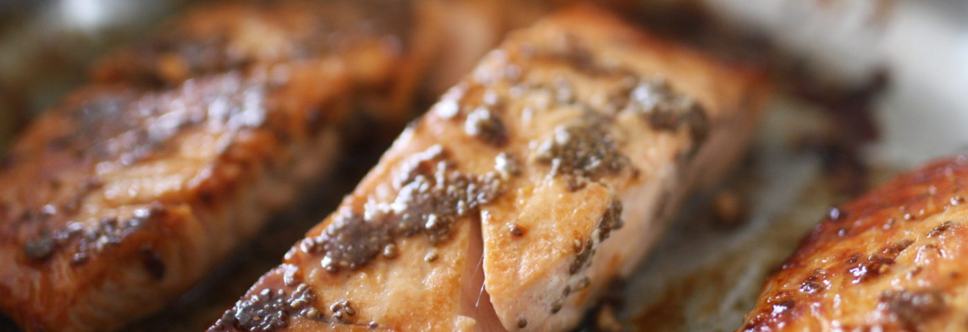 baked chia salmon