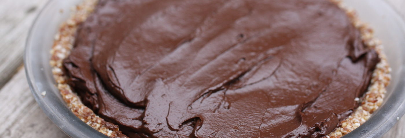 raw flourless chocolate tart