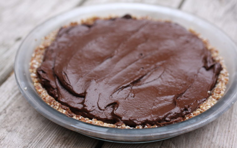 raw flourless chocolate tart